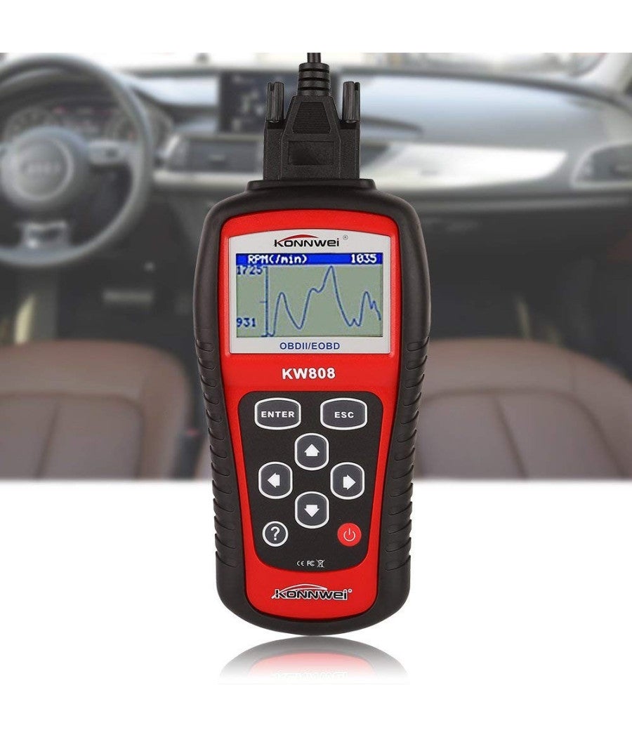 Scanner OBD2, Scanner V318 OBD2 Schermo a Colori da 1,8 Pollici Lettore di Codici di Errore in 10 Lingue Strumento Diagnostico per Auto
