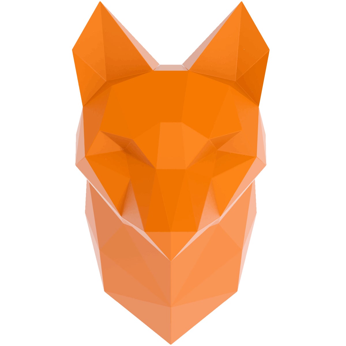 Adesivo 3D origami arancione volpe - Sticker adesivo - adesivi murali - 70x40cm - 5