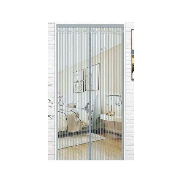 Tenda per porta con zanzariera magnetica, tenda anti-zanzare, 120x220CM , grigio