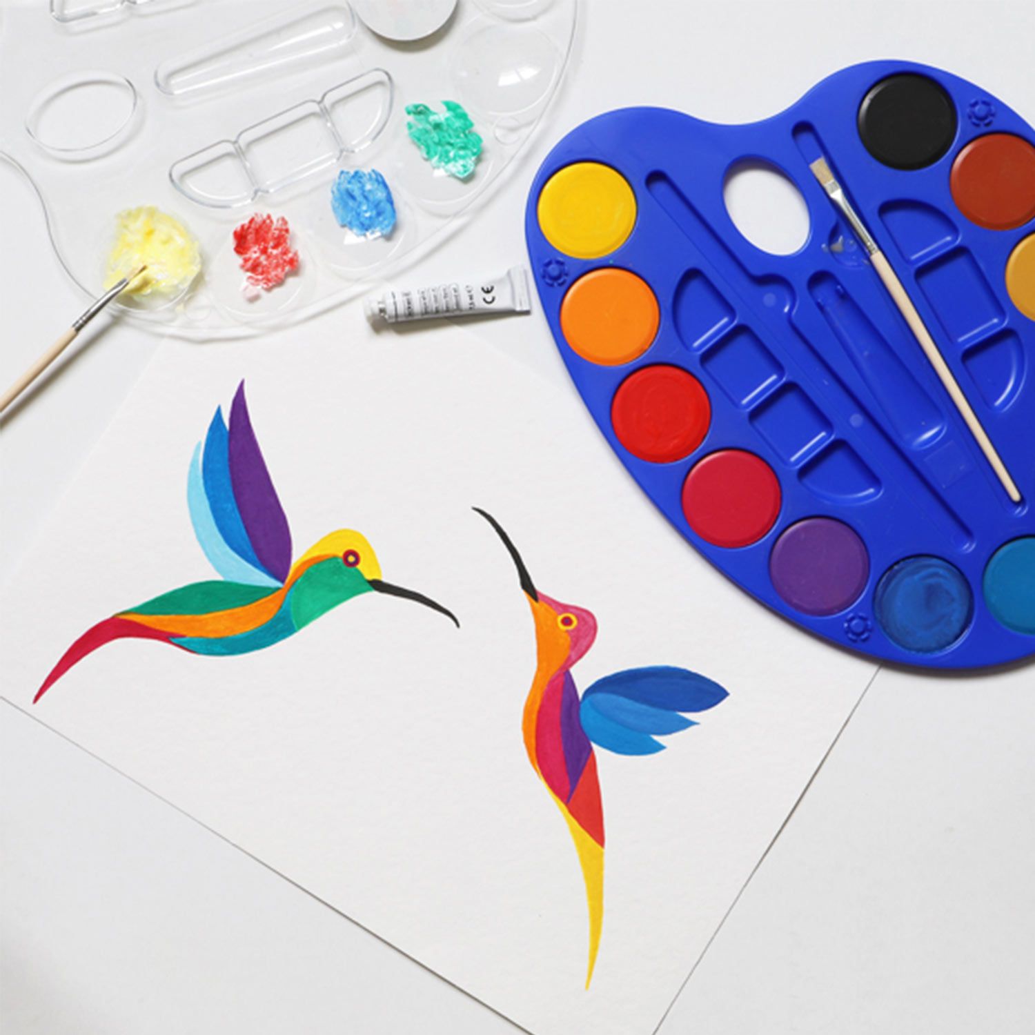 Set 8 Tavolozze Mini Per Colori | 6 Pozzetti | Ideale Per Acquerelli, Acrilici E Fai Da Te