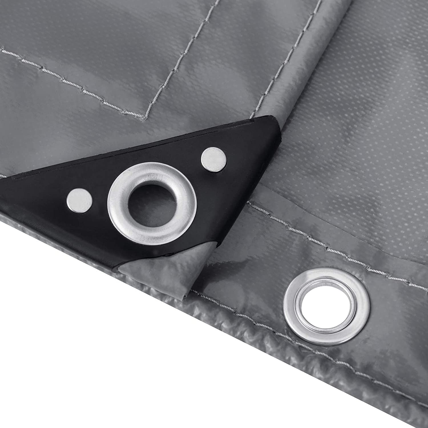 WOLTU Bâche de Protection en PVC Poids 500 g/m² bâche Industrielle Couverture étanche.2x3m.Gris Foncé - 3