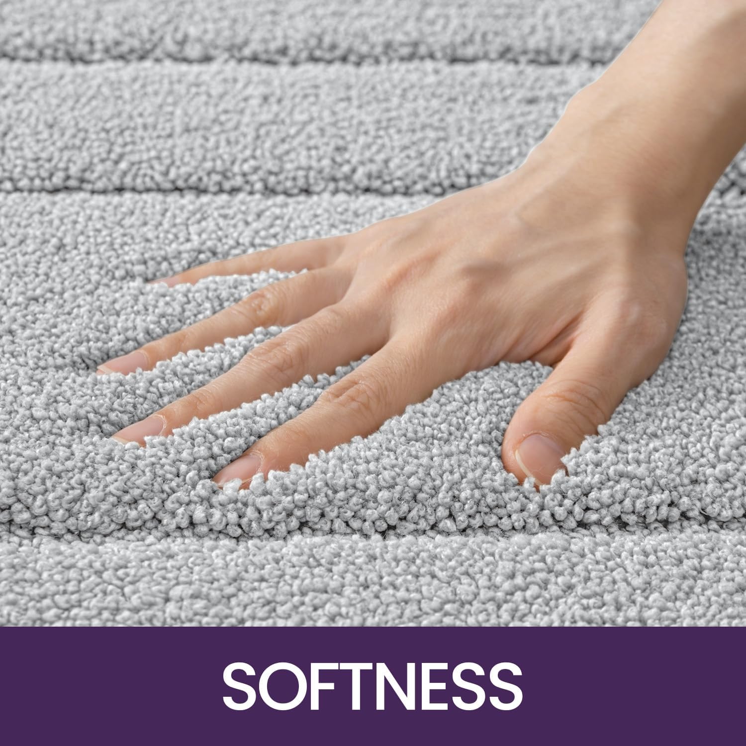 Décoration Intérieur Doux Absorbant Tapis De Bain Antidérapant Homaxy - Microfibre Douce à Poils Longs - Absorbant Et Lavable - 40x60 Cm - Gris Rideau Douche