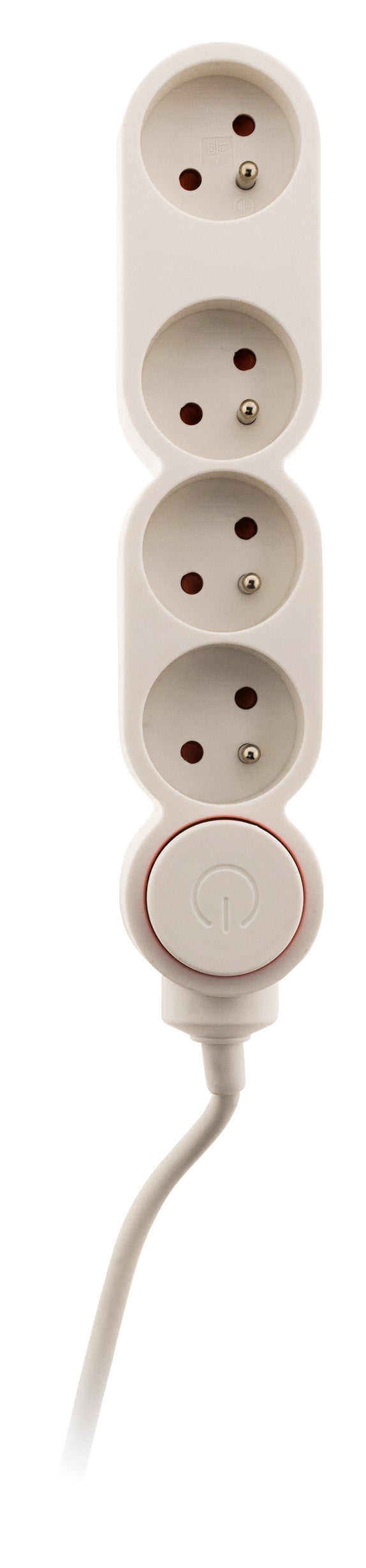 Bloc Home 4 prises 16A 2P+T + parafoudre - Blanc - Zenitech - 2