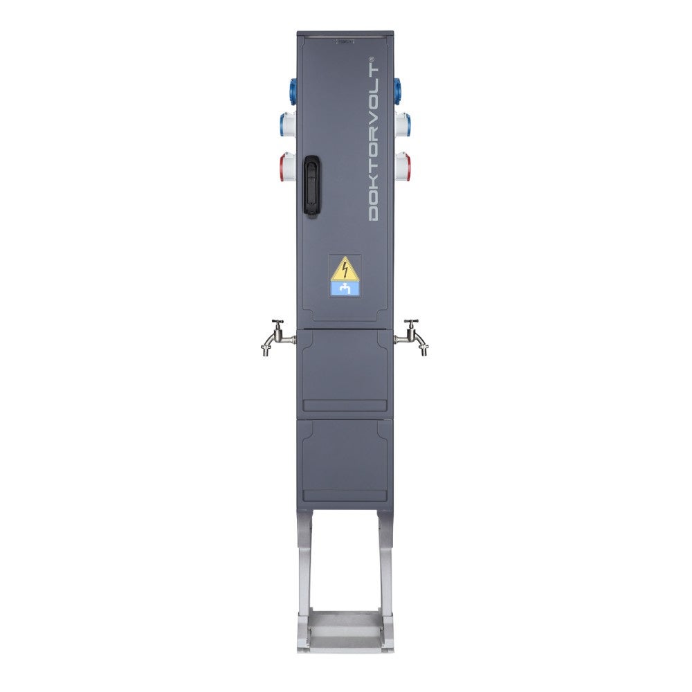 Słupek dystrybucyjny 2x16A 5P 400V rozdzielnica elektryczna z przyłączem wodnym 4x16A 2p+E 230V 2x16A 3P 230V DV-2209-D CV-CAMP