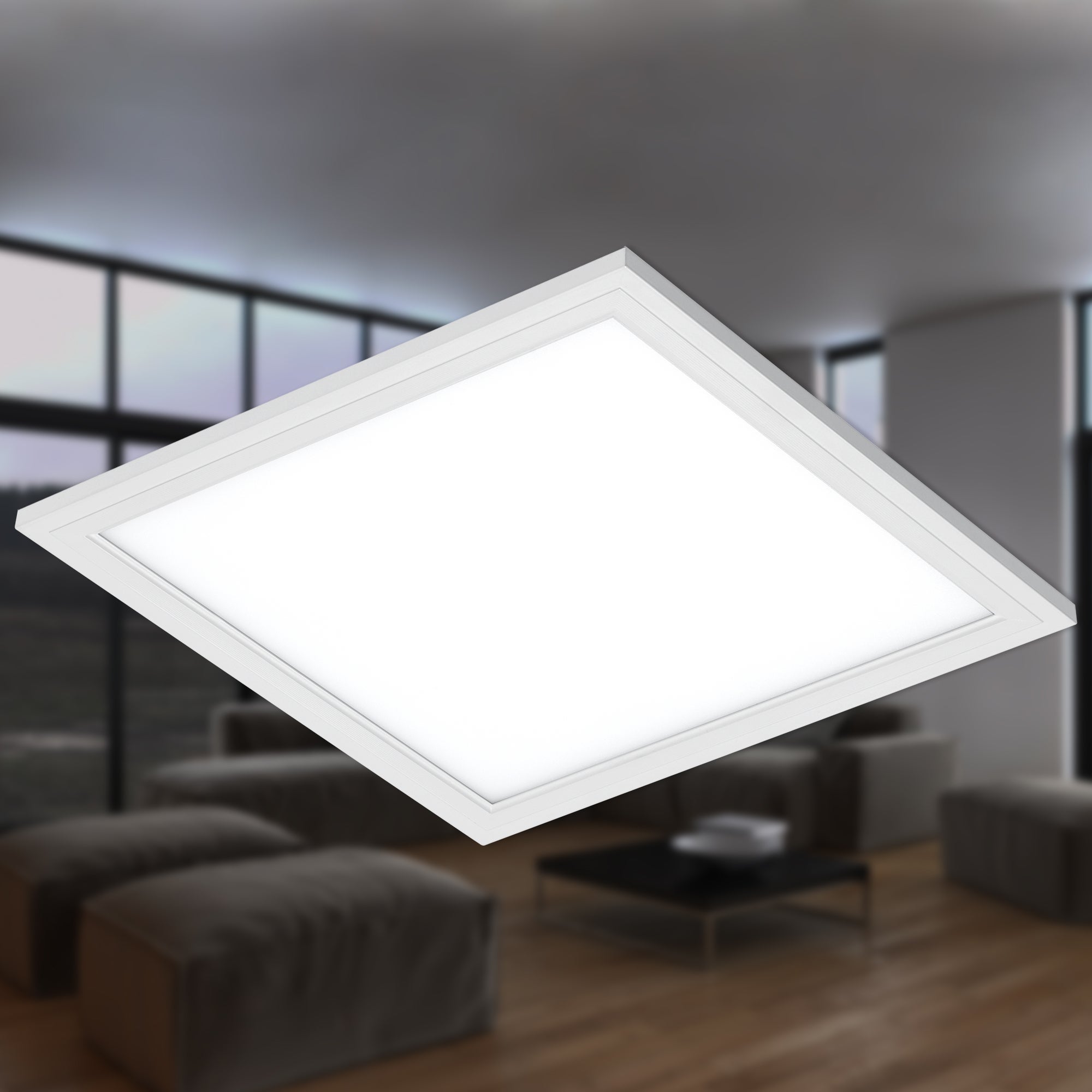 Panneau LED - carré ultrafin - IP20 - 295x295x55mm - Blanc - 4.000K - 12W - 1.300lm - Briloner - 2