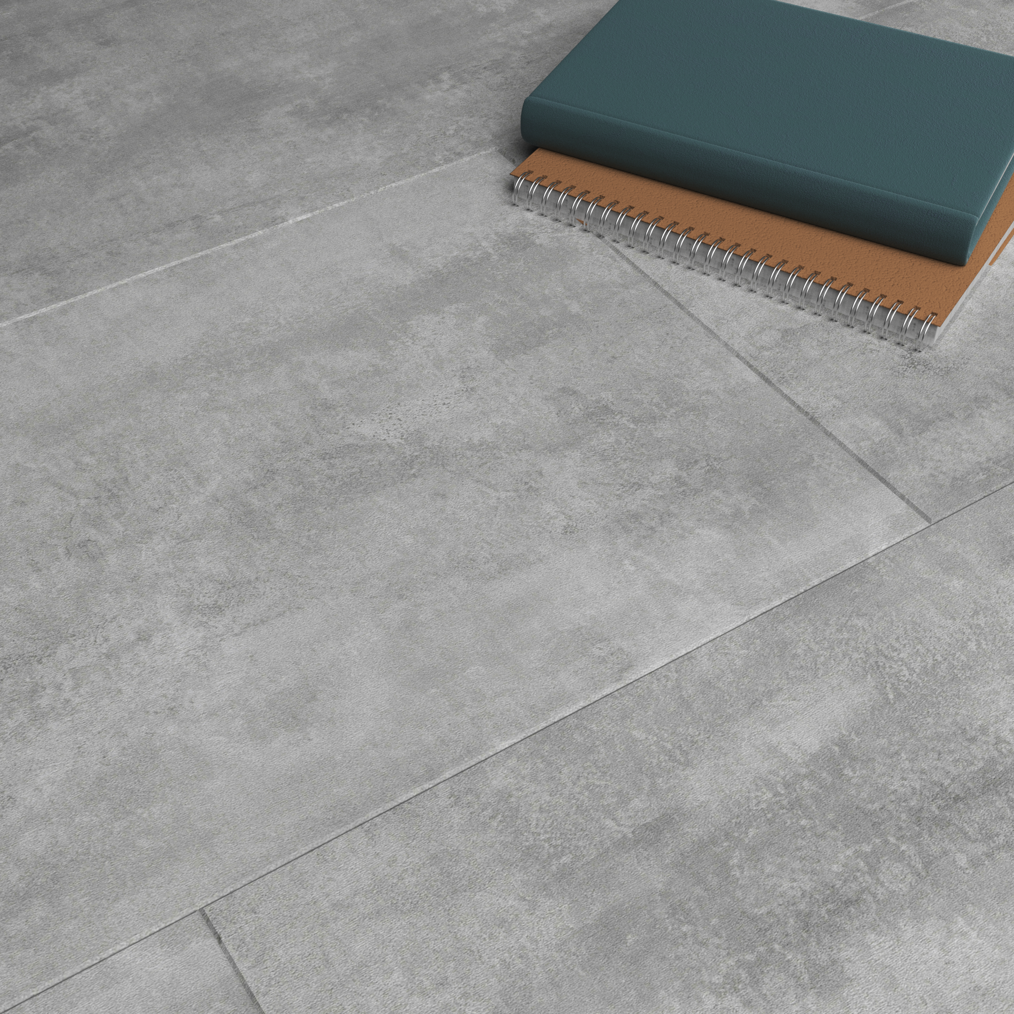 ARTENS - Dalles PVC à clipser Intenso Extrem' avec sous-couche intégrée - Effet béton gris - Epaisseur 5,5 mm - 1,49 m²/ 8 dalles - CORMORAT - 4