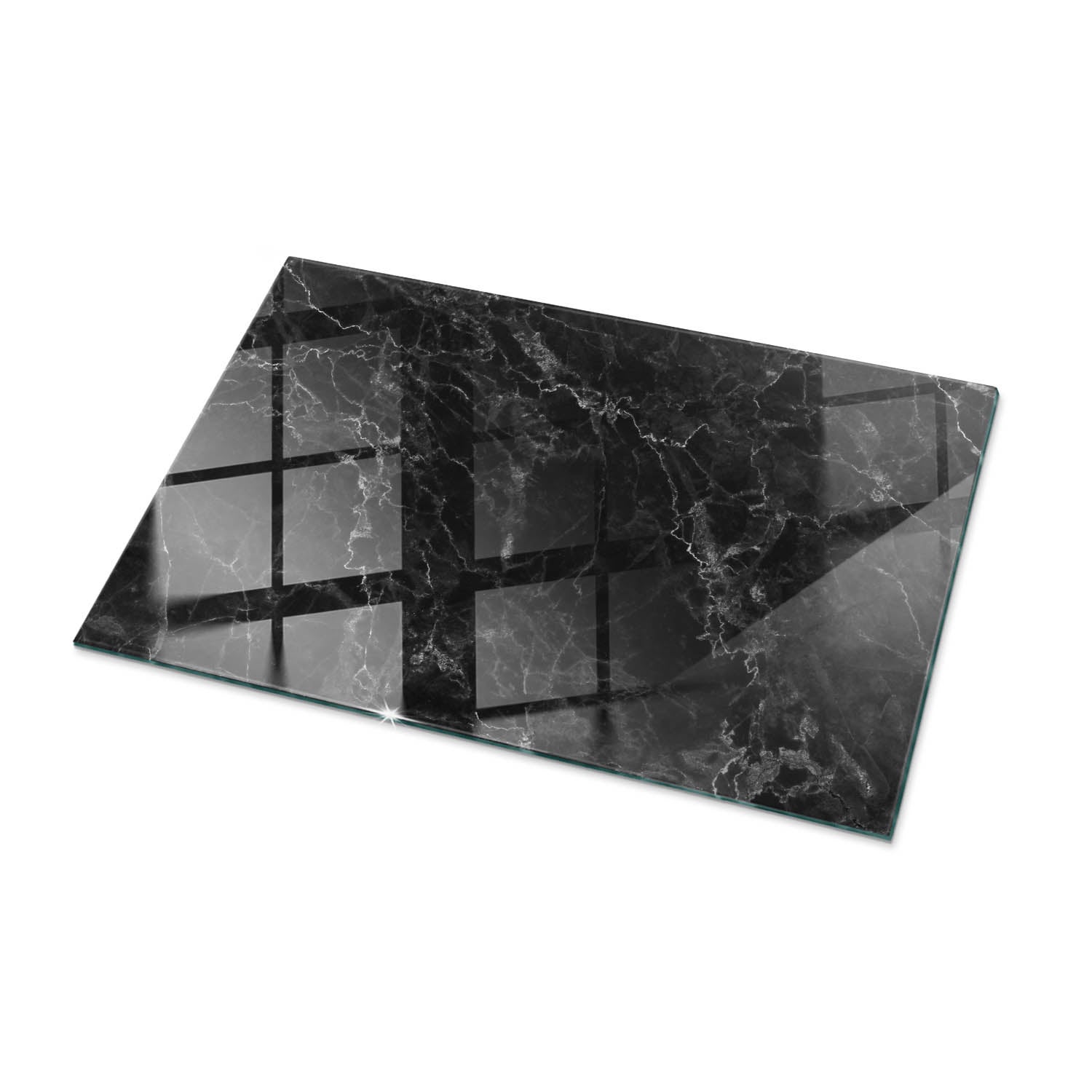 Płyta na blat stołu, dekoracyjne, do salonu, do kuchni | kwadrat | Wzór marmurowy z żyłkami | 100x70