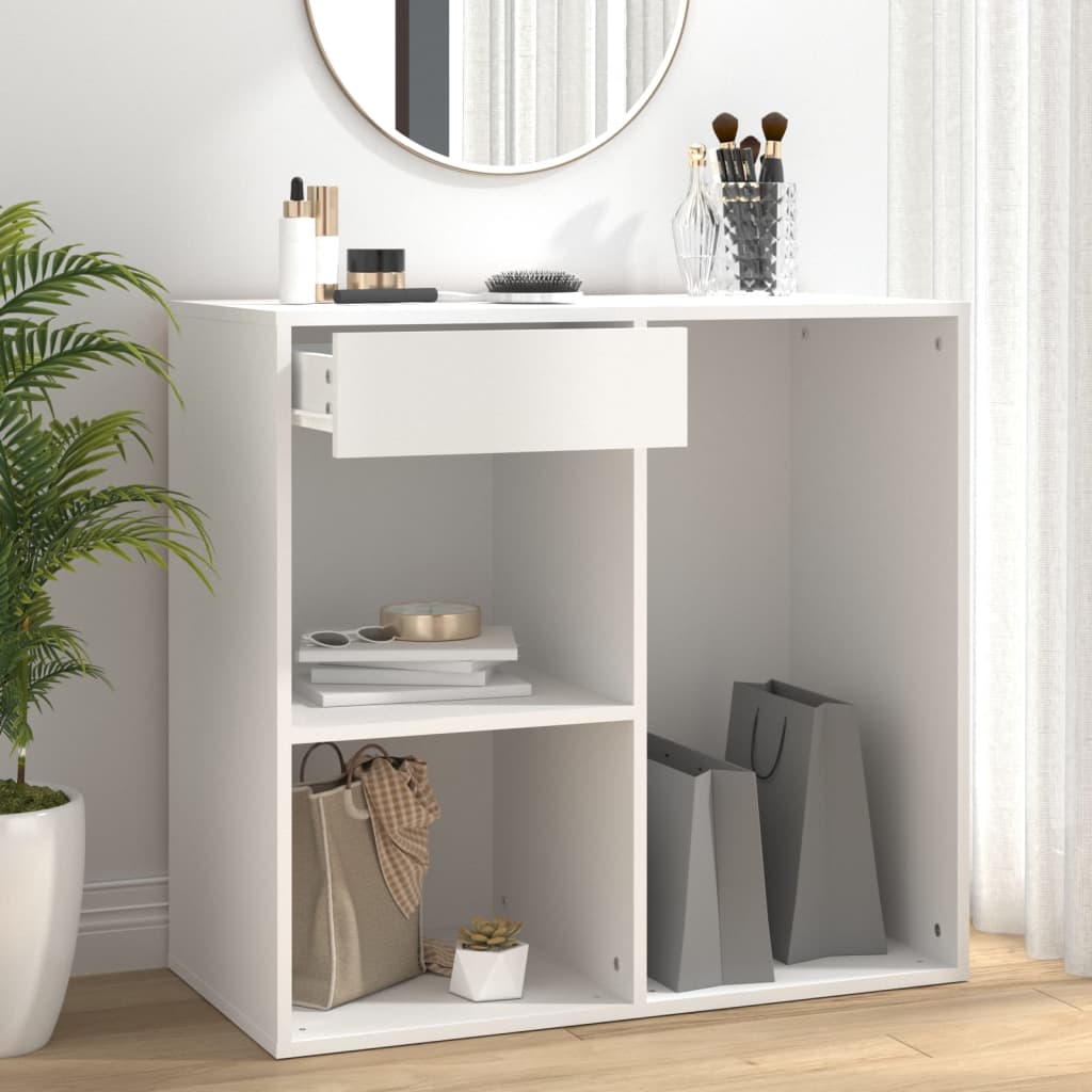 Armário de maquiagem em compensado branco 80x40x75 cm - COMFORTXL - 2