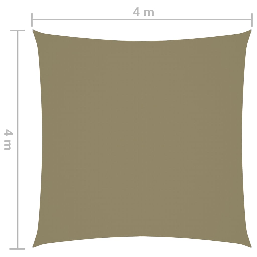 Vela parasole quadrata in tessuto oxford 4 x 4 m beige 02_0009504 - 6