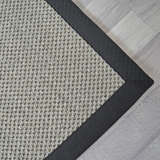 Tapis sisal - Kidara nuage - Ganse coton noire - 80 x 150 cm - 3