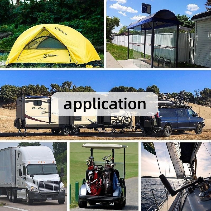 Pack x5 Panneaux Solaires Semi-flexibles Balcon 200W 12V (1300x905x2mm) utilisation pour camping, bateaux et appareils photo. - 4