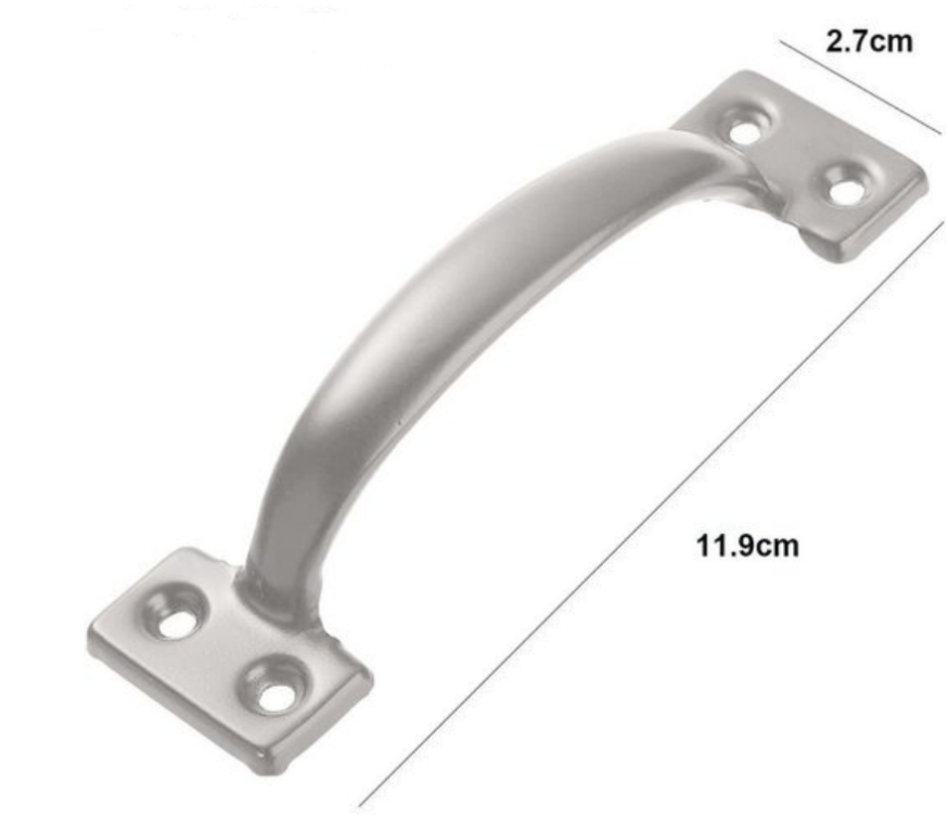 BRIGHTAKE - Maniglia per porta 4 pezzi Argento, maniglie per armadi e mobili, design moderno ed elegante, facile da installare - 4