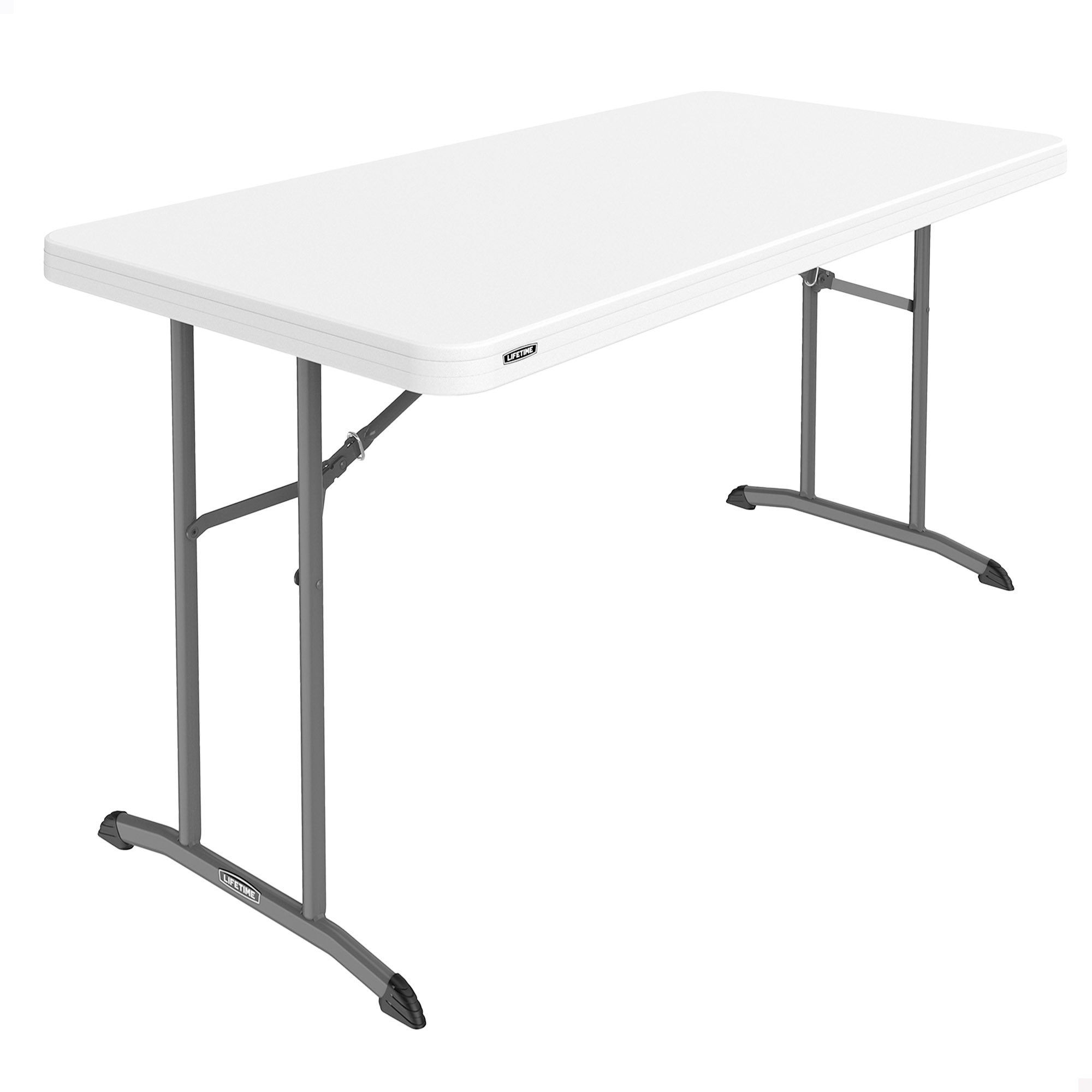 Lifetime mesa patas abatibles rectangular 152x76 cm blanca