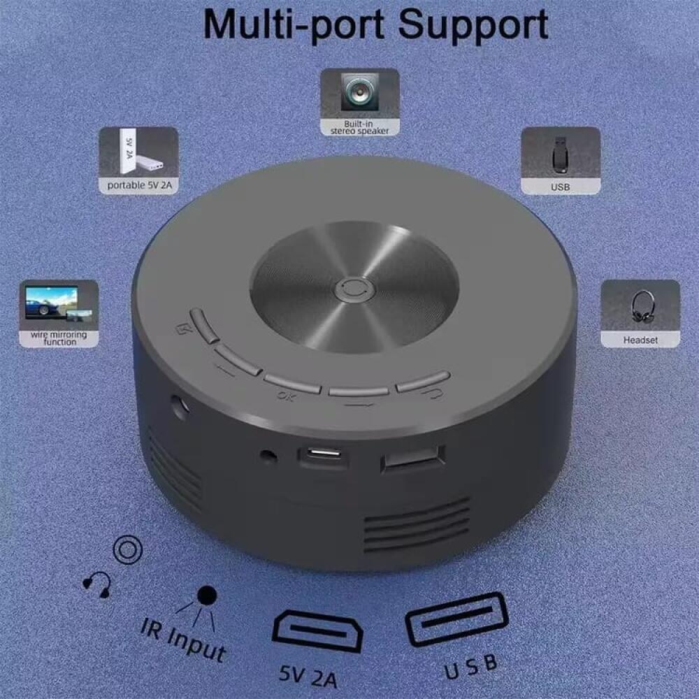 Mini projecteur pour téléphone cellulaire, ultra-petite maison portable, 1080p Hd projecteur a mené le film médiatique pour adapté à la maison - 6