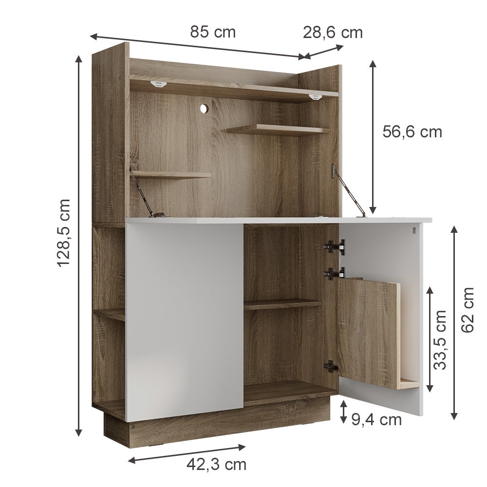 Vicco Secrétaire bureau Alena, Sonoma, 85x27cm - 2