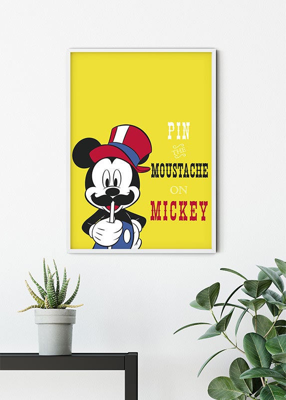 Poster d'art de Komar - Disney Mickey Mouse Moustache - Taille: 50 x 70 cm - 6