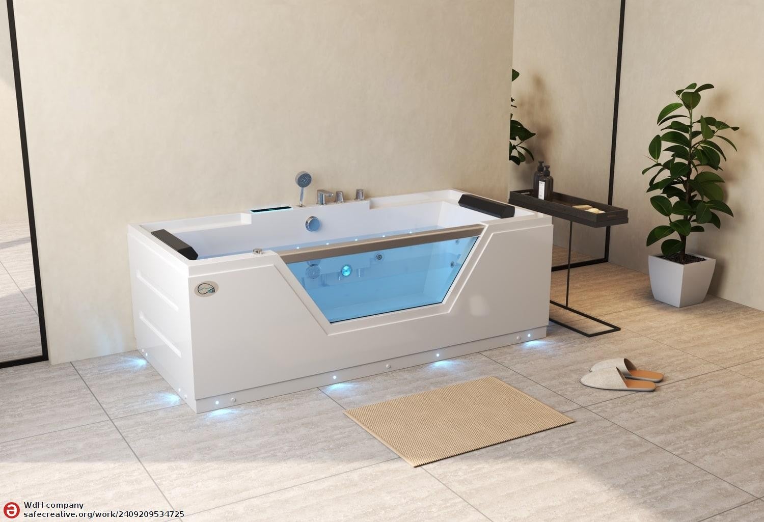 Bañera hidromasaje HIDRA 1,60x80cm PREMIUM Leroy Merlin