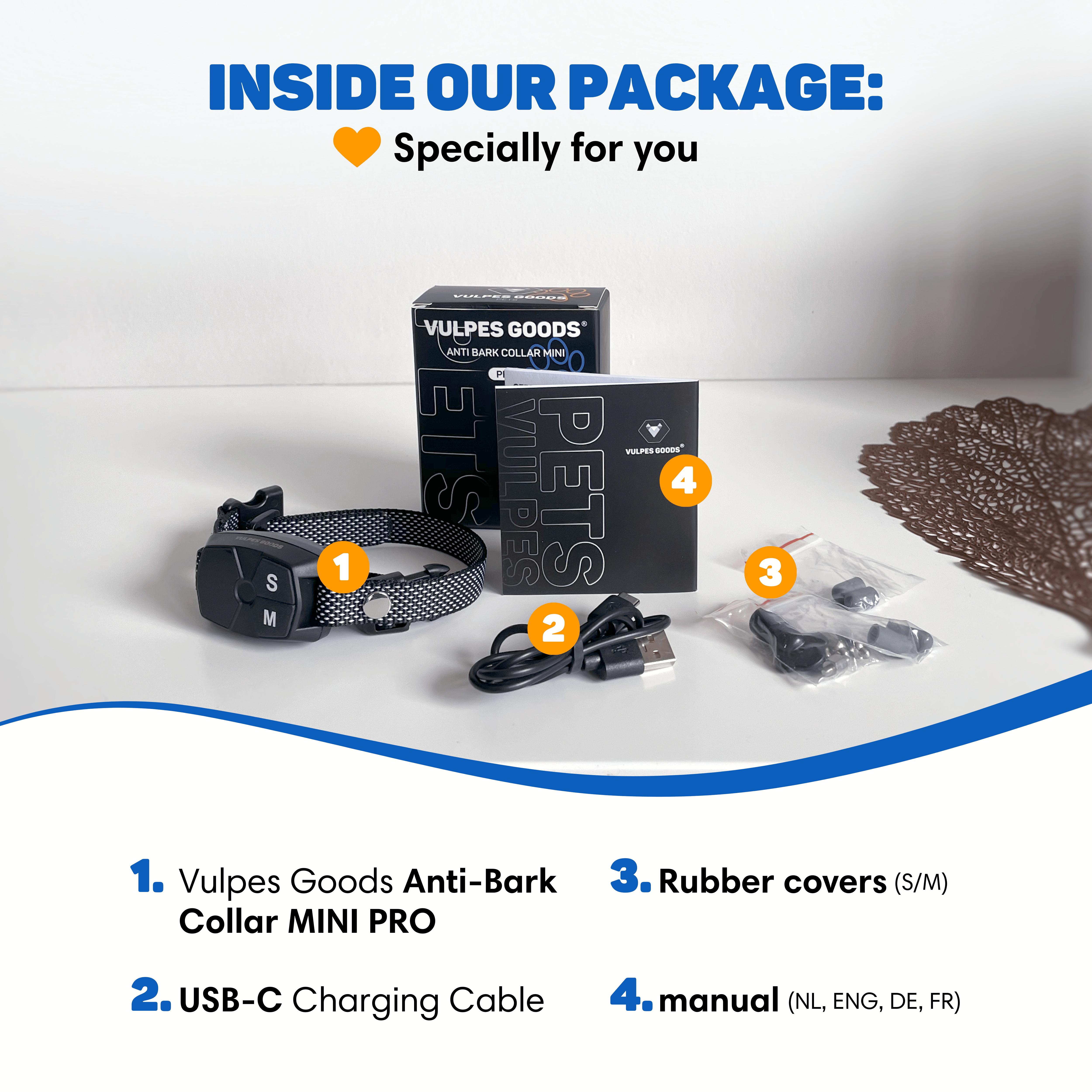 Collar Anti Ladridos Perros Vulpes Goods - Anti Ladridos Perros Pequeños - 3 Modos - Son/Vibración - 9