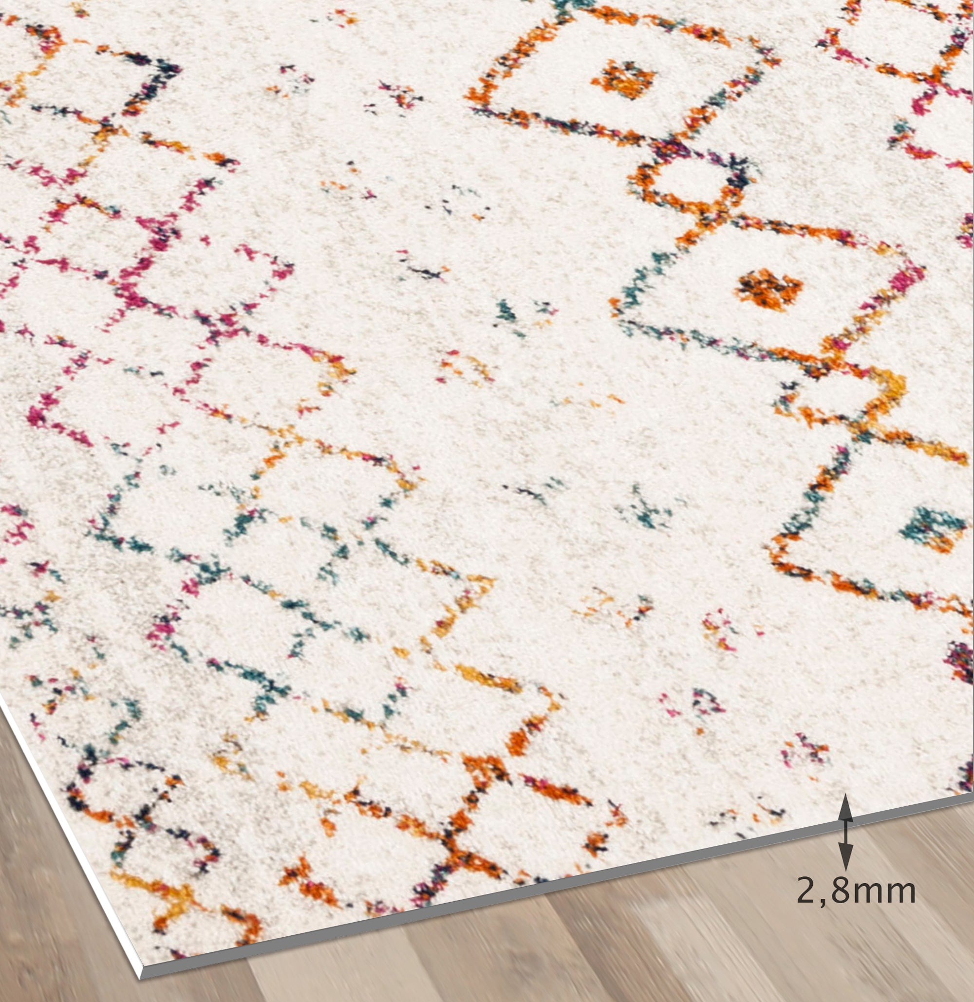 Tapis antidérapant en vinyle, Zaira 160x240 cm - PVC imprimé, lavable, ignifuge, pour le salon et la cuisine - 5