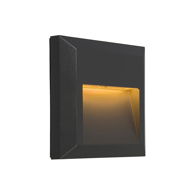Qazqa nowoczesny lampa ścienna zewnętrzna do ogród - Gem - ciemnoszary, żarówkami LED 1w, non-replaceable-led, 12.5cm, IP65