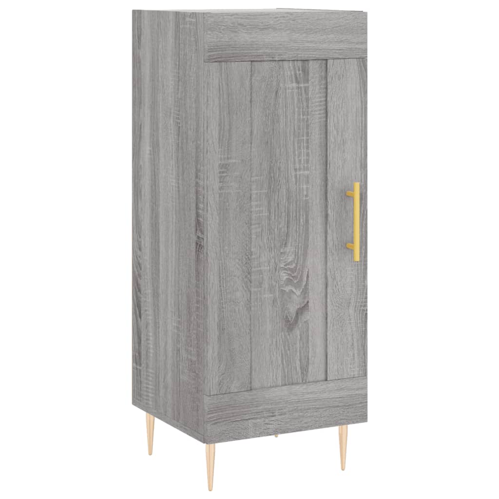 Credenza alta Sonoma grigia 34,5x34x180 cm MDF - 7