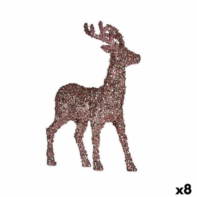 Décoration Noël Renne Bois Doré Figurine De Renne De Noël Bordeaux Avec Bois Doré - Plusieurs Poses (debout, Assis) - Hauteur De 8,3 à 21,8 Cm, En Plastique Floqué Décor De Table Festif Décoration Noël Renne Bois Doré Figurine De Renne De Noël Bordeaux Avec Bois Doré - Plusieurs Poses (debout, Assis) - Hauteur De 8,3 à 21,8 Cm, En Plastique Floqué Décor De Table Festif