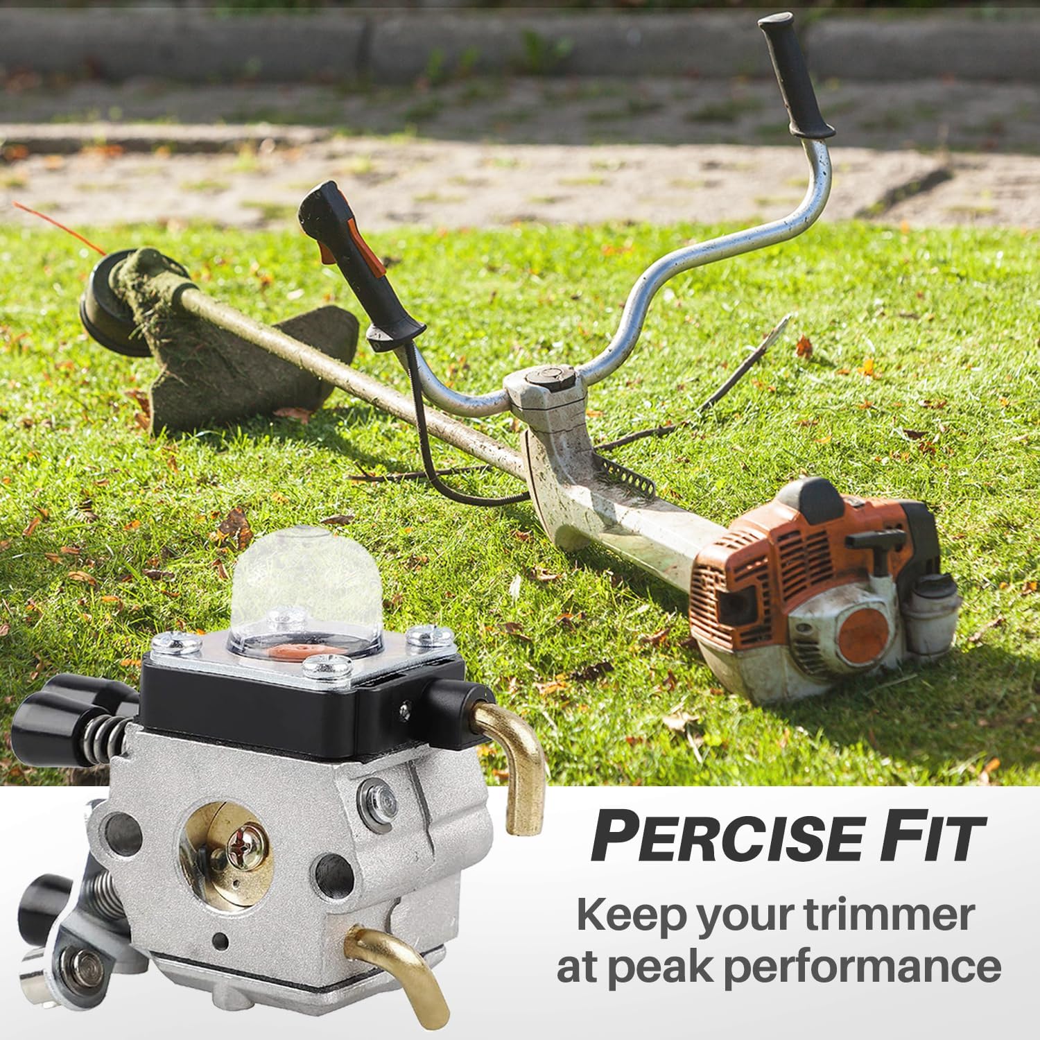 Kit Carburateur pour STIHL FS38 FS55 FS45 FS46 FC55 KM55 HS45 Débroussailleuse, Accessoire FS 38 Pièces de Rechange Carbu avec Joint, Bougie, Filtre à - 5