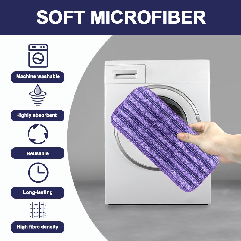 Wielorazowe chusteczki wymienne do mopów Swiffer Wet Jet, zmywalne mopy z mikrofibry (zestaw 4 szt.)