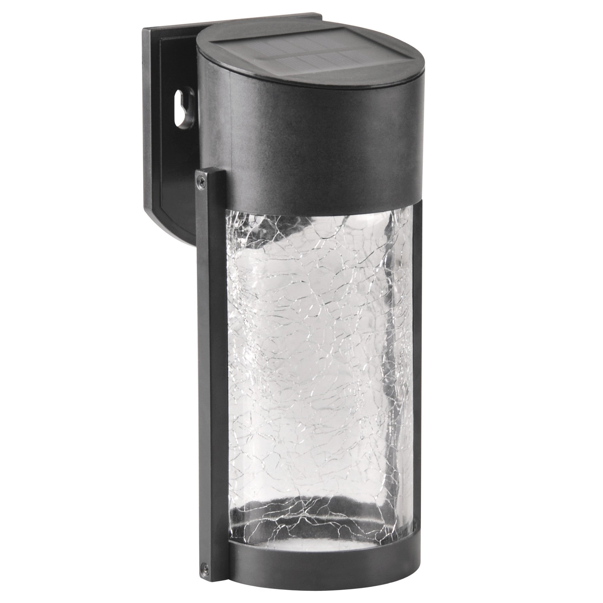 Kinkiet solarny VETRO LED Neutralna biel czarno-transparentny wym:20x8,5x10cm IP44 Polux