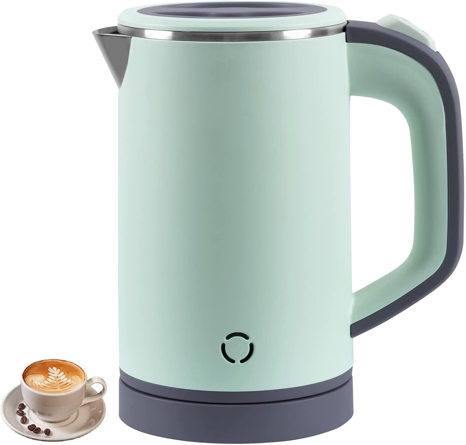Bouilloire en acier inoxydable de 1 L avec poignée pliable pour camping, bouilloire en plein air, bouteille de randonnée, cuisine, vaisselle en acier inoxydable 304