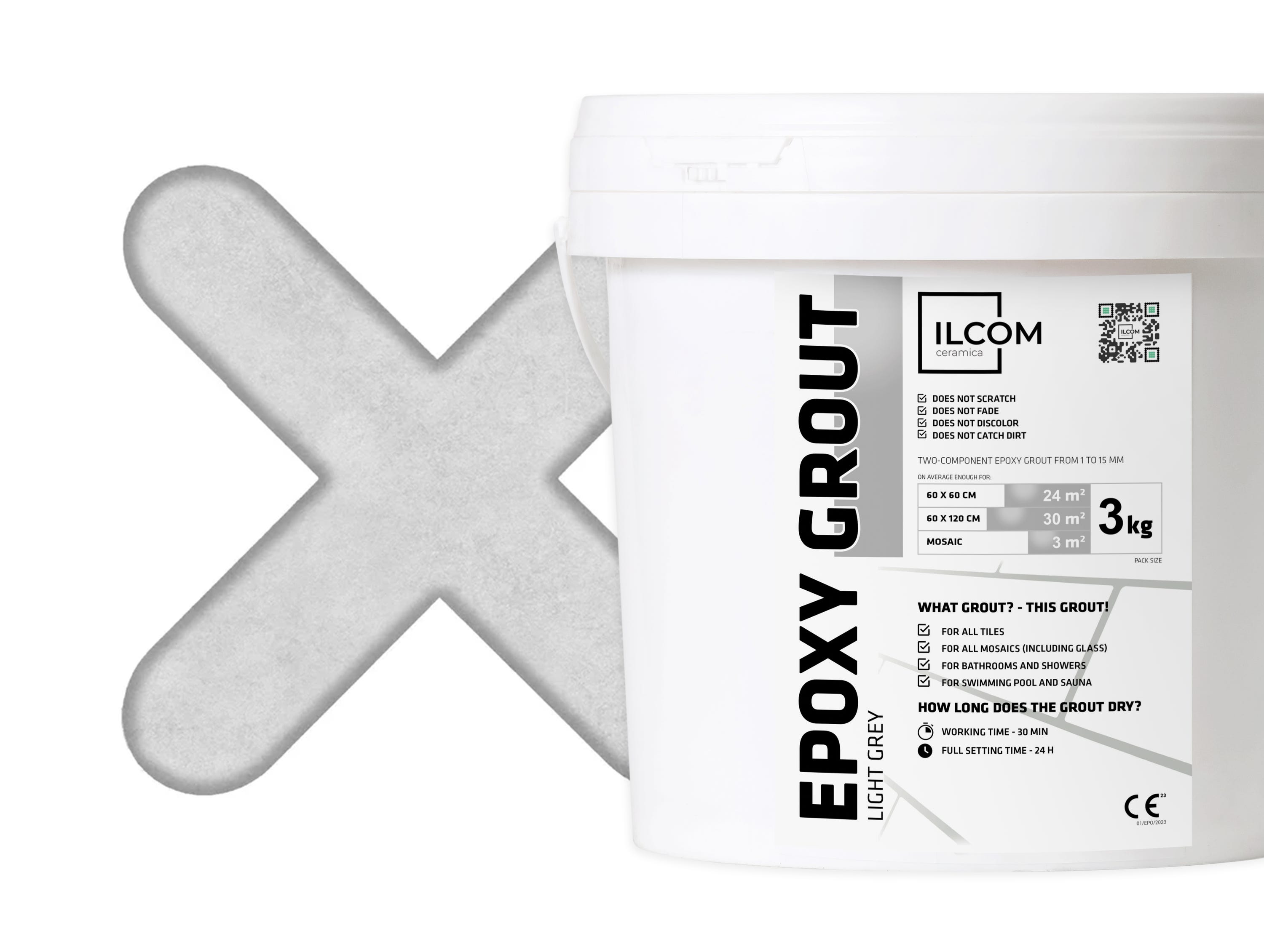 Kit Reparación Juntas Azulejos – Lechada Gris De Secado Rápido, 360g, Para Baño Y Cocina