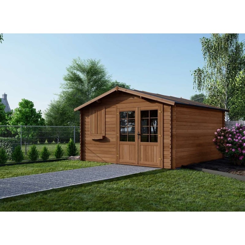 Domek ogrodowy ALTANKA 16 m2 - 4x4 m - 28 mm, drewniany, impregnowany, DOM181, 1szt.