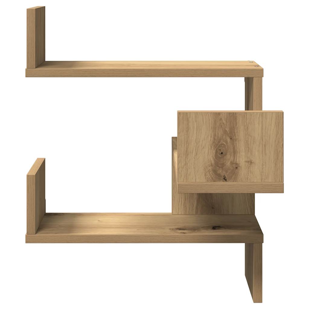 Étagère d'angle murale | Étagère flottante | Étagère suspendue chêne artisanal 40x40x49,5 cm CFW873143 - 5