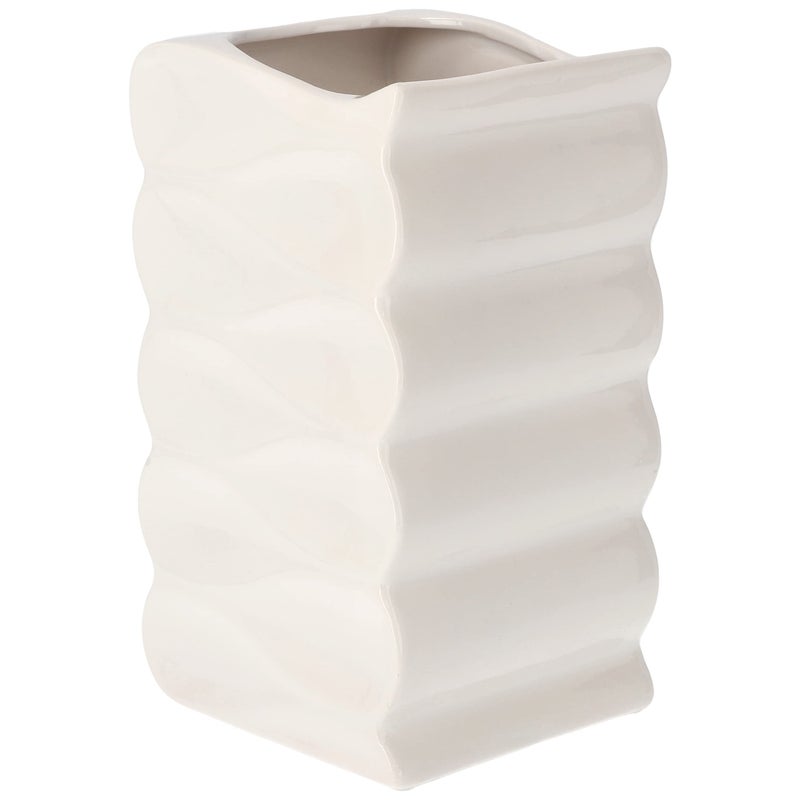 Doniczka ceramiczna donica osłona 26 cm biała - KOTARBAU