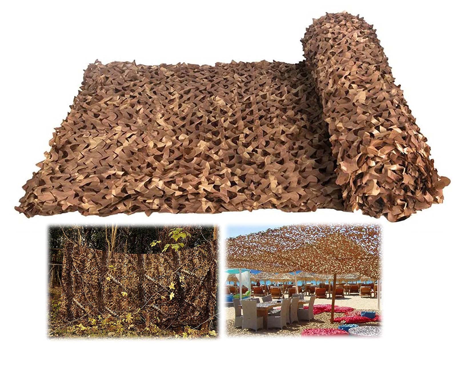 Filet De Camouflage Tactique 8x8m (26x26 Pieds) - Motif Woodland - Polyester/nylon - Neuf
