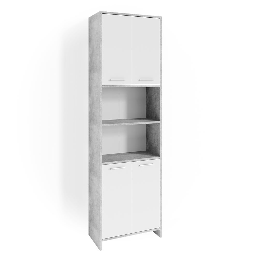 VidaXL Mobile Da Bagno A Parete Nero - 32x20x67 Cm, Legno Multistrato, Capacità 60 Kg, Con Anta