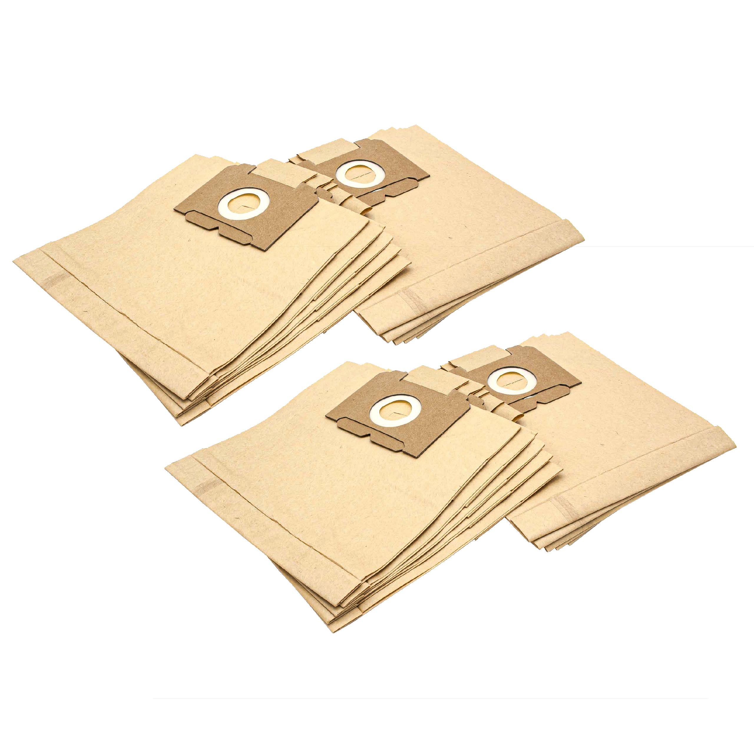 vhbw 20x Sacs compatible avec Progress Diamant D 850(x), PA 5190, PA 5200, PA 5205 aspirateur - papier, 26cm x 22cm, couleur sable - 3