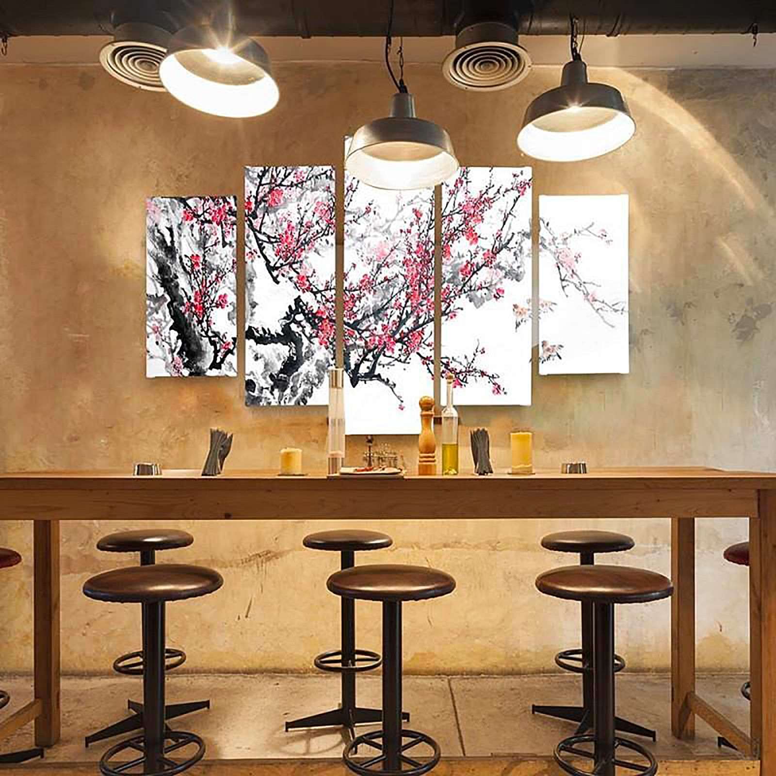 Tableau cerise japonaise - 300 x 140 cm - 5