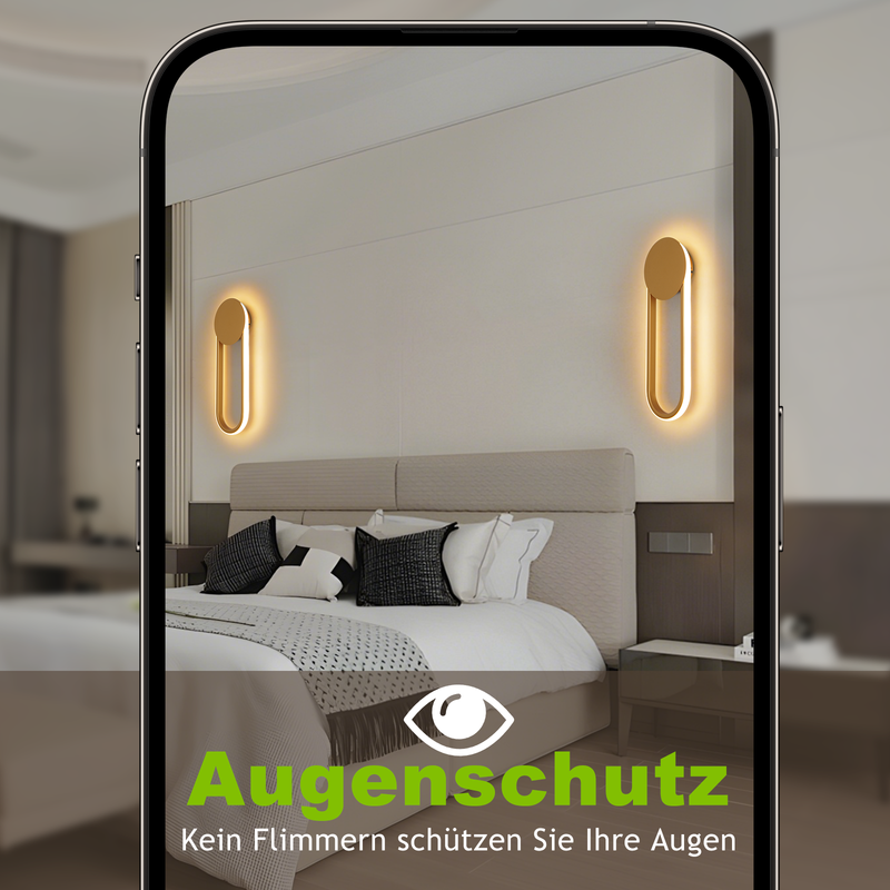 NETTLIFE Kinkiet wewnętrzny LED - 12 W, 41 cm, lampa schodowa, złota, lampa do przedpokoju, nowoczesny design, 3000 K, ciepła biel - 3