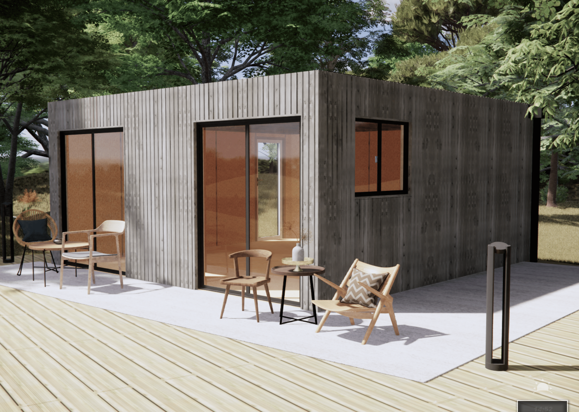 Tiny house ossature bois en bois 5,5 x 5,7 x 2,7 m / menuiseries alu k-line - 6