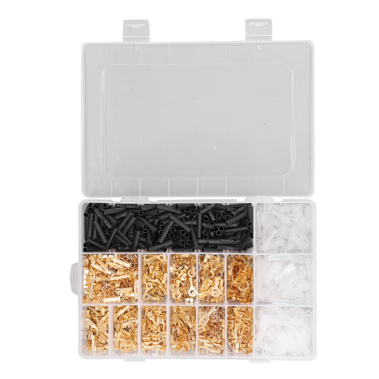 1050 pezzi terminale filo 2,8 mm 4,8 mm 6,3 mm maschio femmina anello connettore a forcella kit set - 7