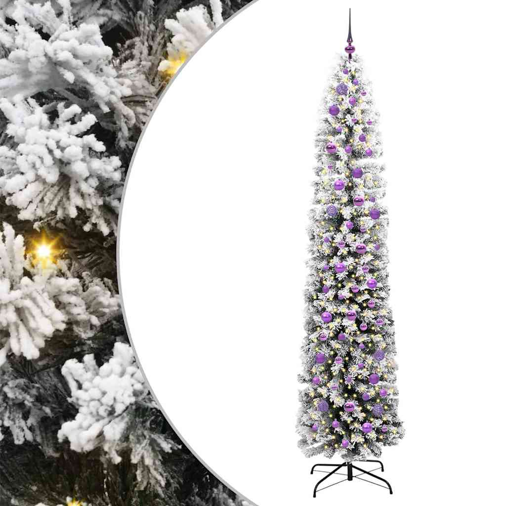 Sztuczna choinka z podstawą Zielony 240 cm PVC, stal i plastik