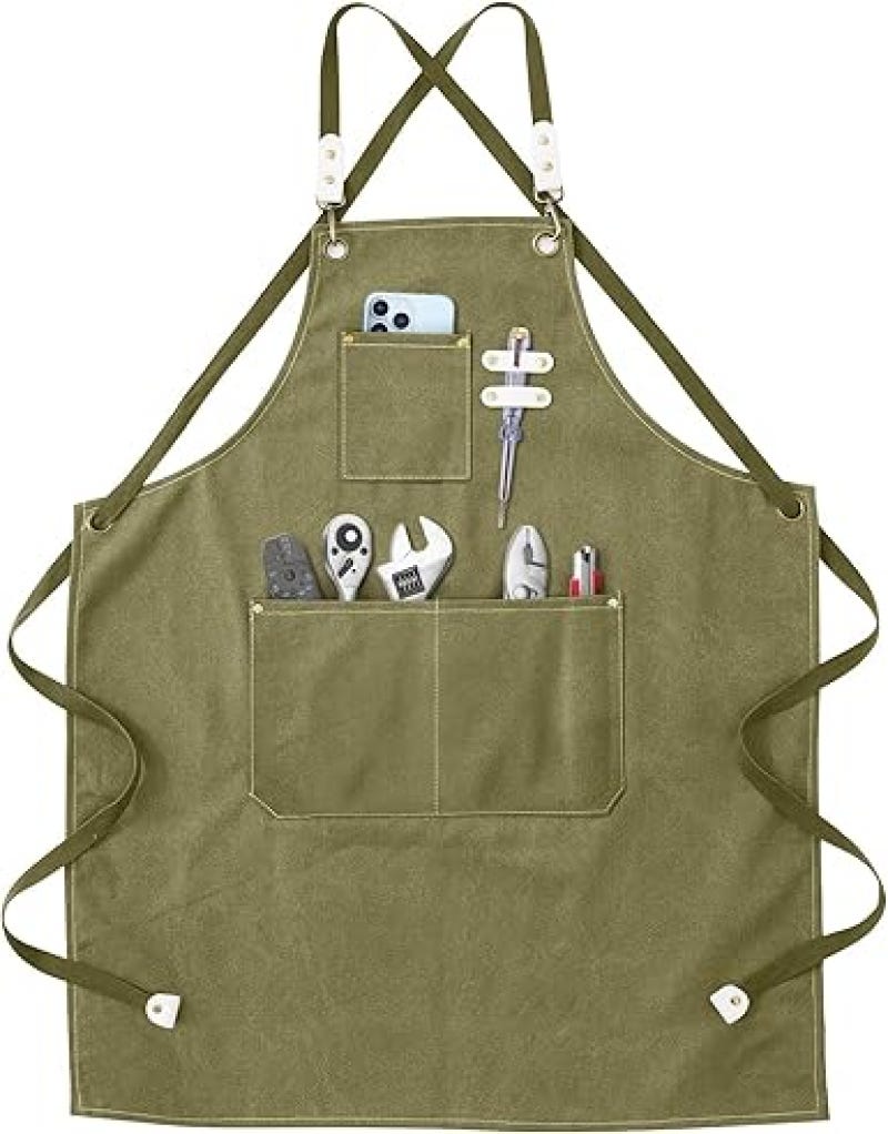 Grembiule da saldatura Grembiule da lavoro con tasche, cinturino