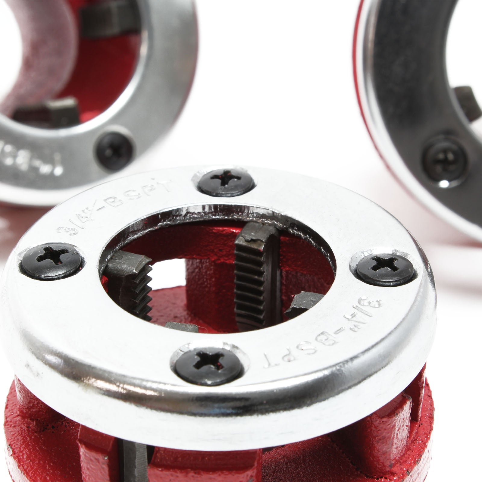 Coffret Filières de plombier à Tête interchangeable Taraud Coupe-tube 9 Pièces Outil Plomberie - 7