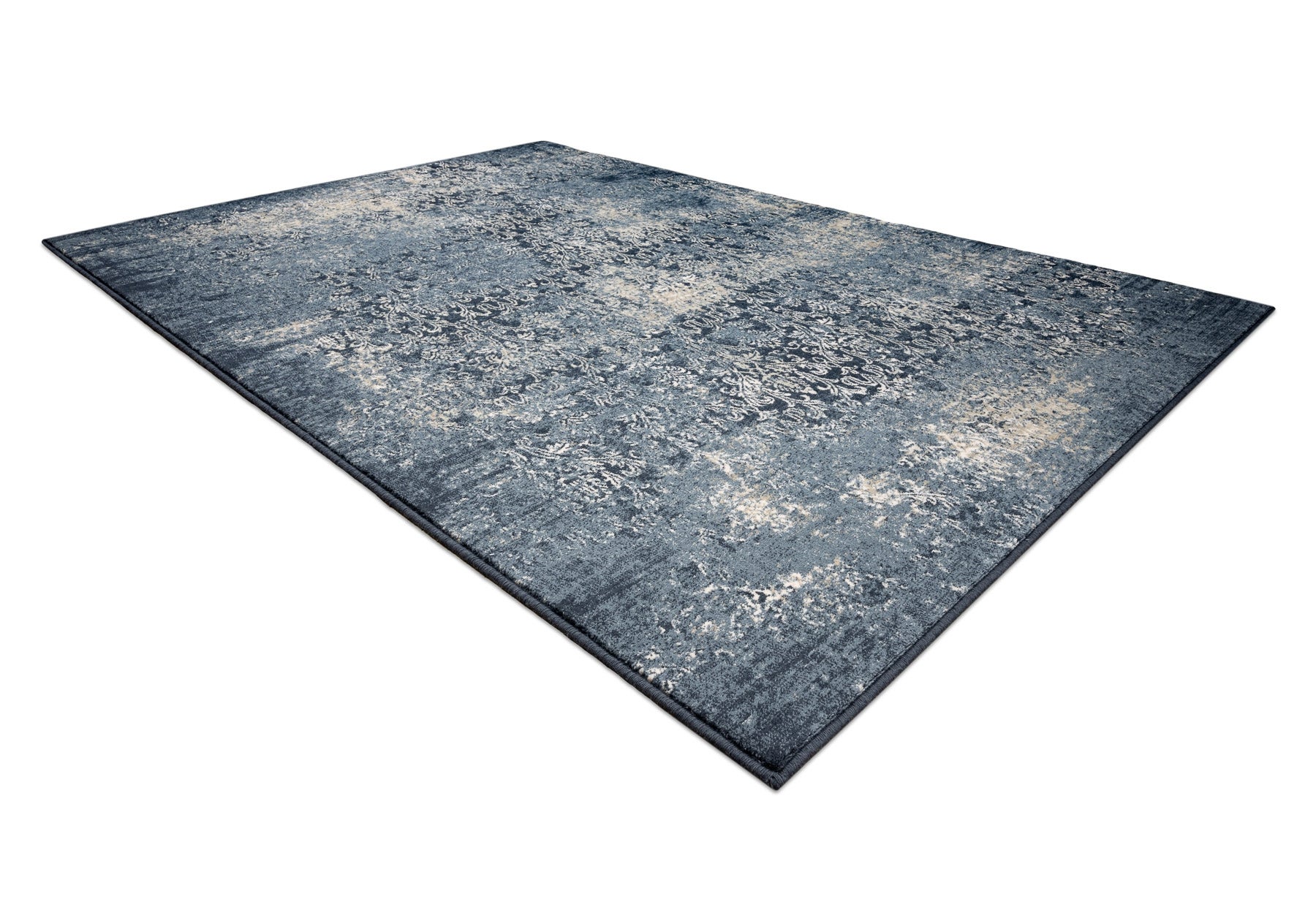 Dywan wełniany NAIN Przecierany vintage 7010/50911 granat / beż 160x230 cm - 3