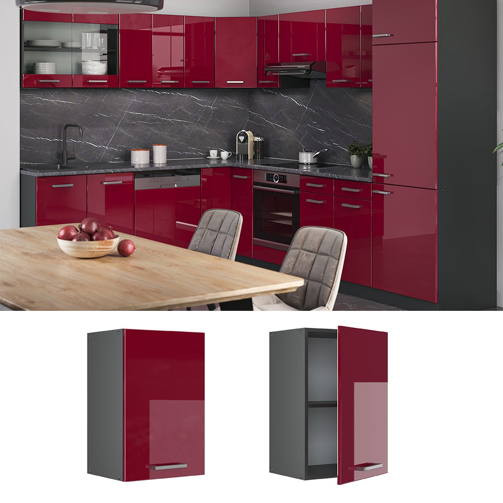 Vicco Elément haut de cuisine R-Line, Rouge brillant, 40cm - 2