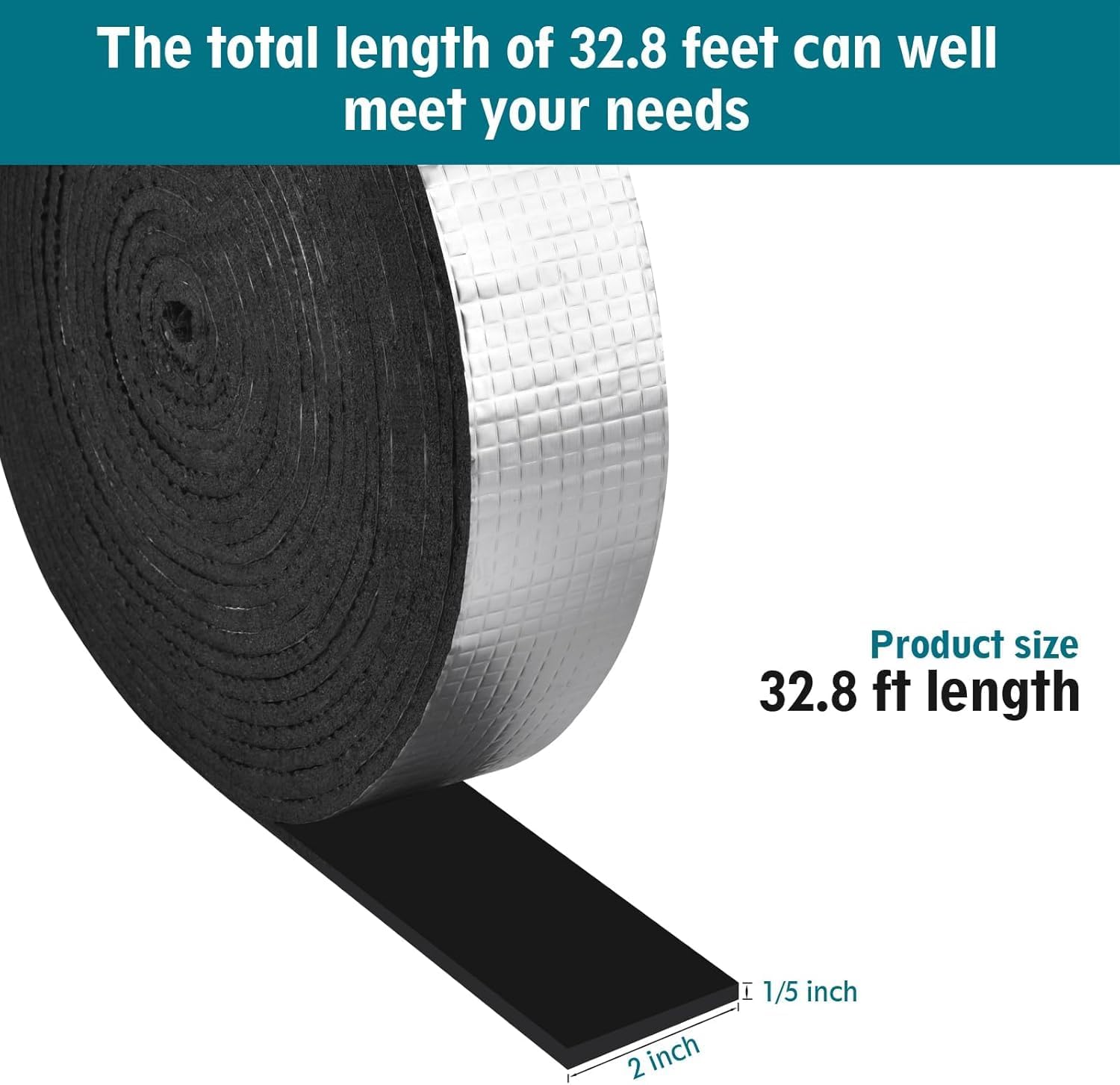 (1 rolo) Tubo de espuma isolante autoadesivo de 5 cm x 10 m para tubulações de aquecimento, manta de isolamento térmico para proteção contra geadas no - 2