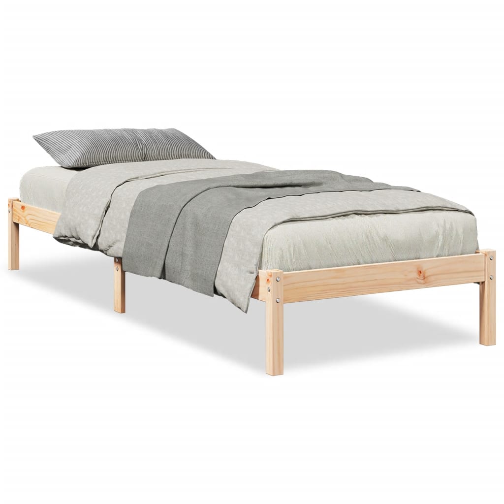 Łóżko Drewniane Rama Łóżka Sofa Brązowe Do Sypialni Pokoju 100x210 cm