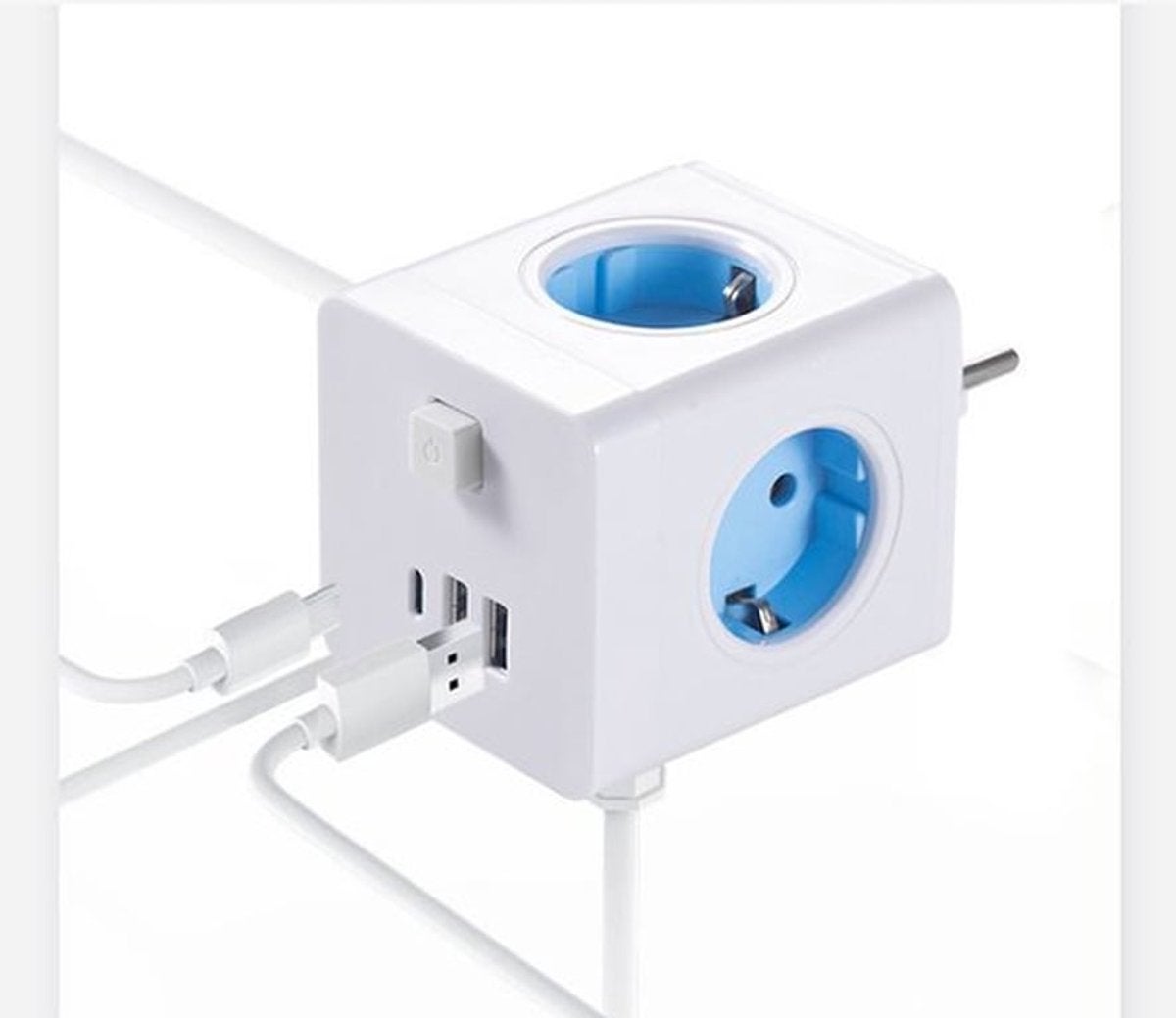 Prelungitor multifuncțional, cablu prelungitor, unu-la-mulți, cu întrerupător, cu USB, sursă de alimentare în formă de cub