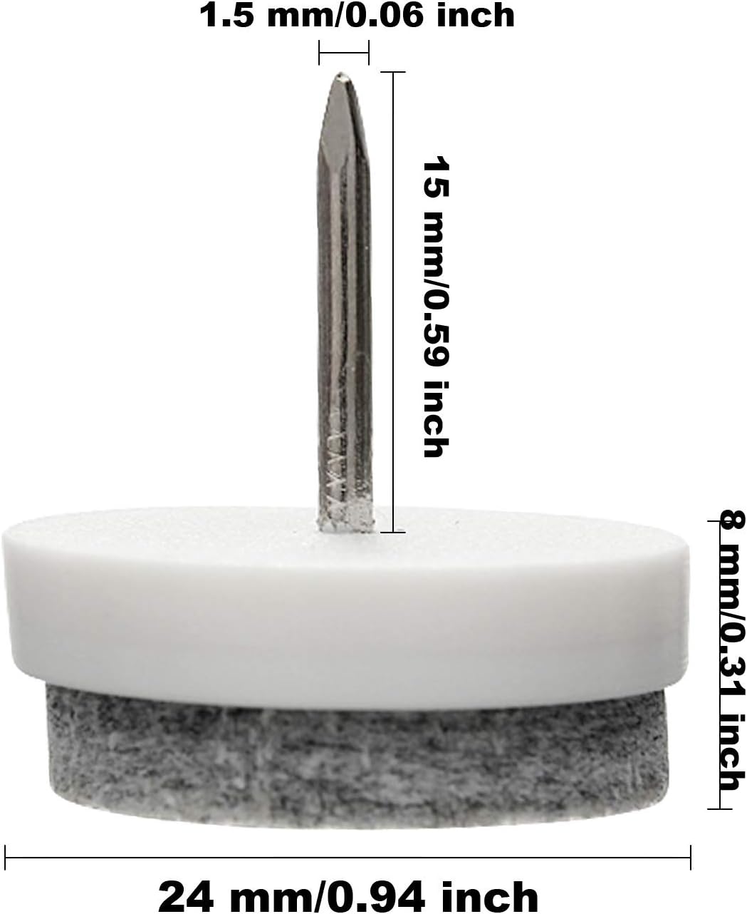 Patin En Feutre Auto-adhésif épais 10 Mm Pour Meubles - Diamètres 42/52/62 Mm - Allemagne